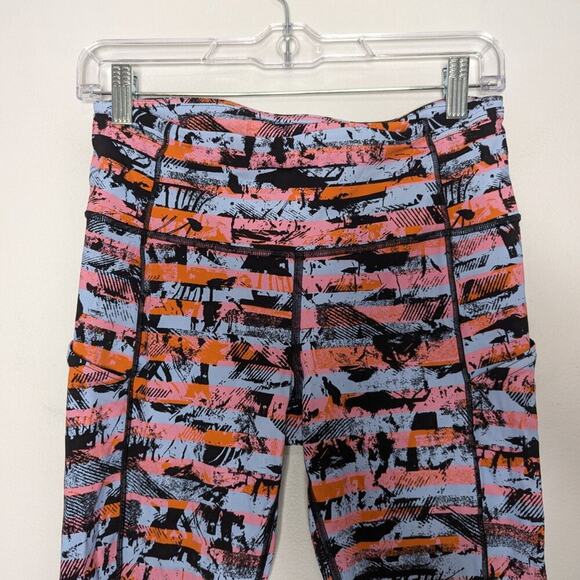 Lululemon Fast & Free 7/8 Tight II Nulux 25" Inversion Multi Pink Blue Orange 8 - Picture 5 of 11